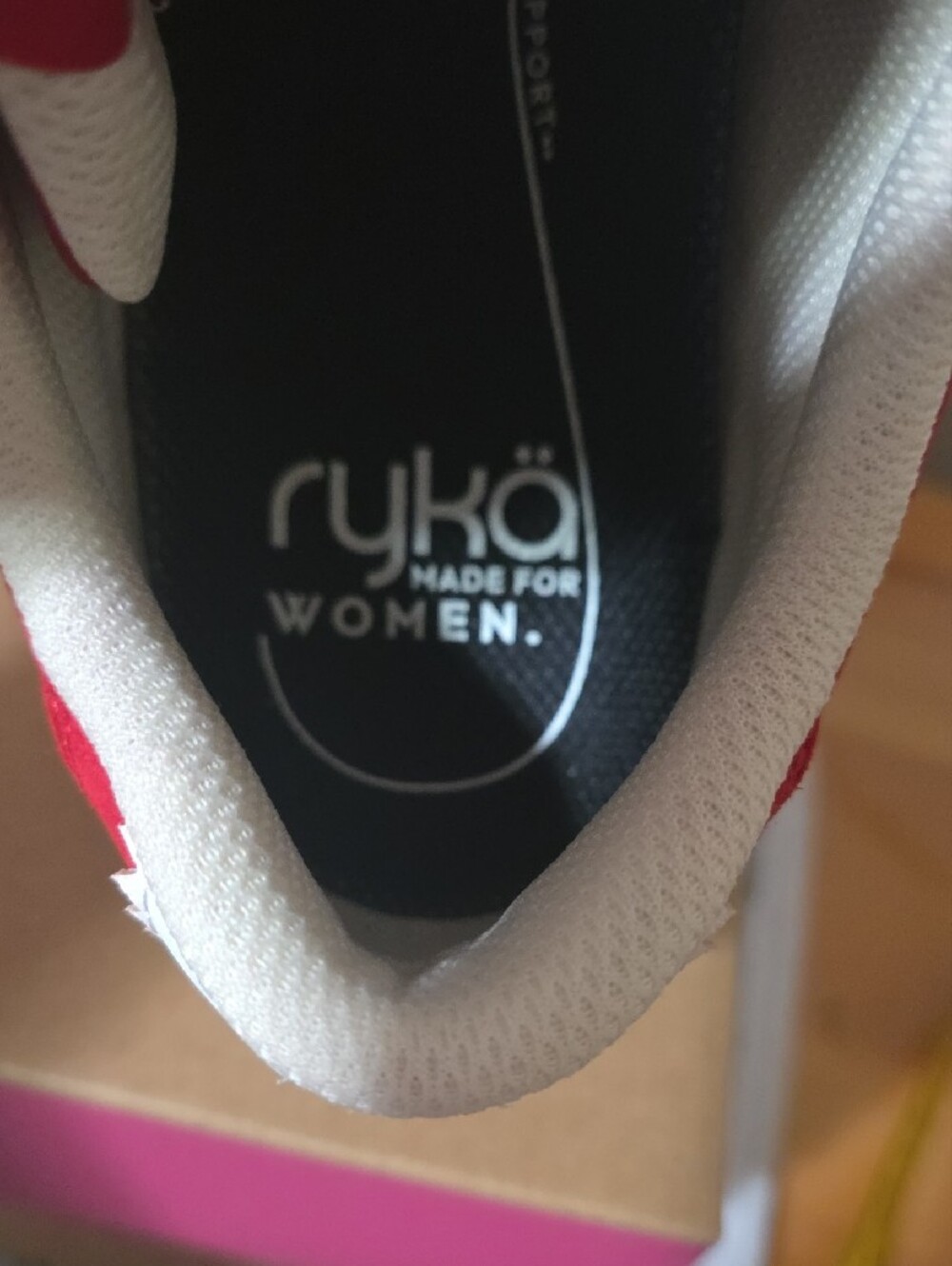 Ryka Women's Red Athletic Sneakers with White Accent - Picture 3 of 5